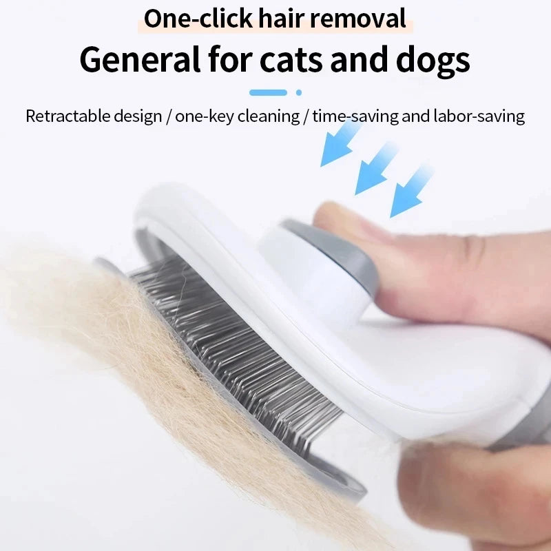 Dog & Cat Self Clean Shedding Brush Hair Remover