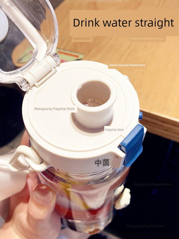 Tritan Girls 1000ml Ton Barrels Tea Brewing Water Cup