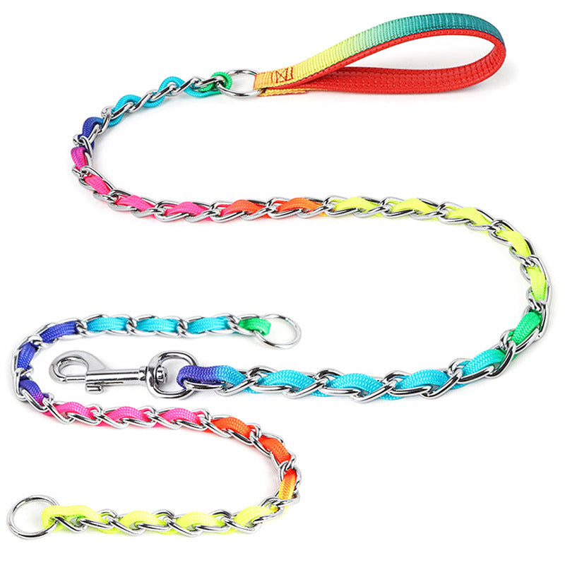 Golden Dog Leash Metal