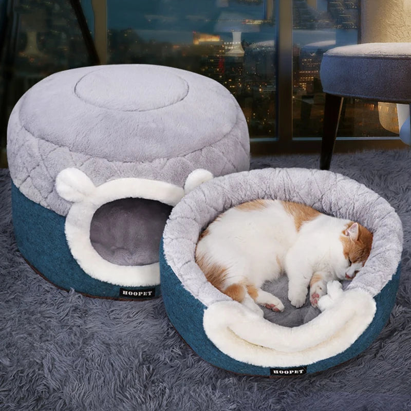 HOOPET Pet Cat Dog Bed Warming Dog House