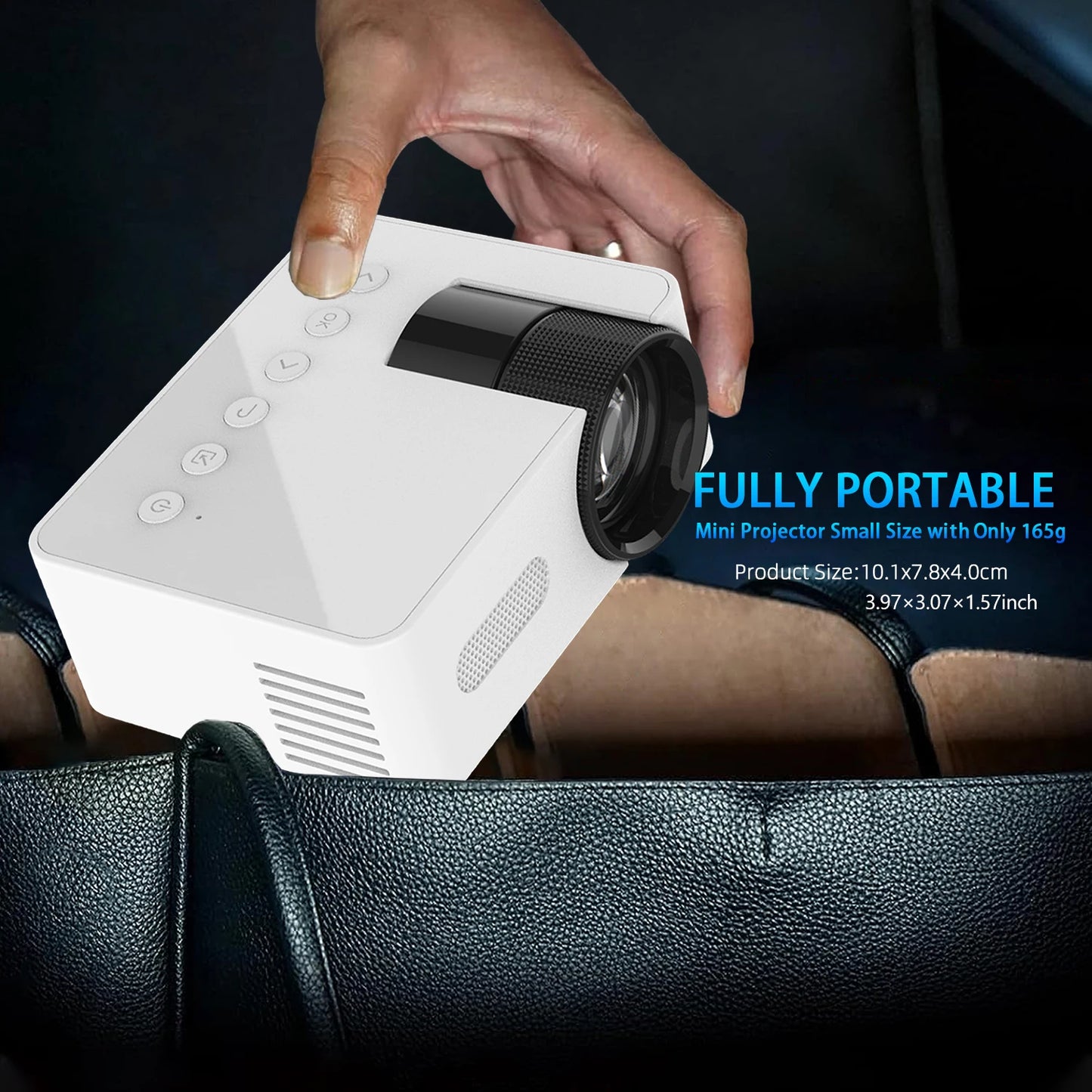 Outdoor Theater Projector portable home, dormitory, USB-compatible