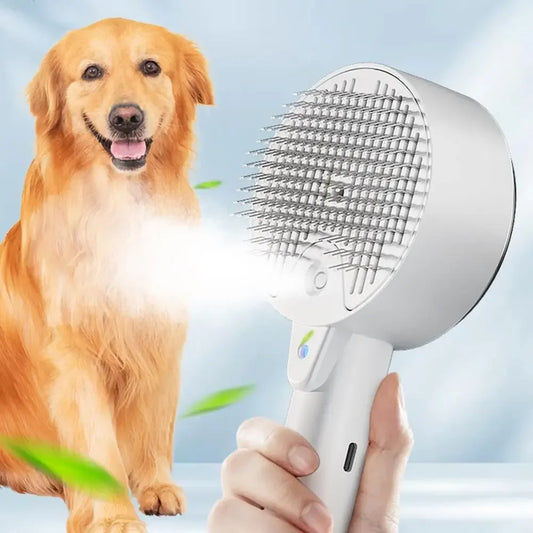 Spray Brush for Shedding Hair Removal Pet Dog Cat with Steam