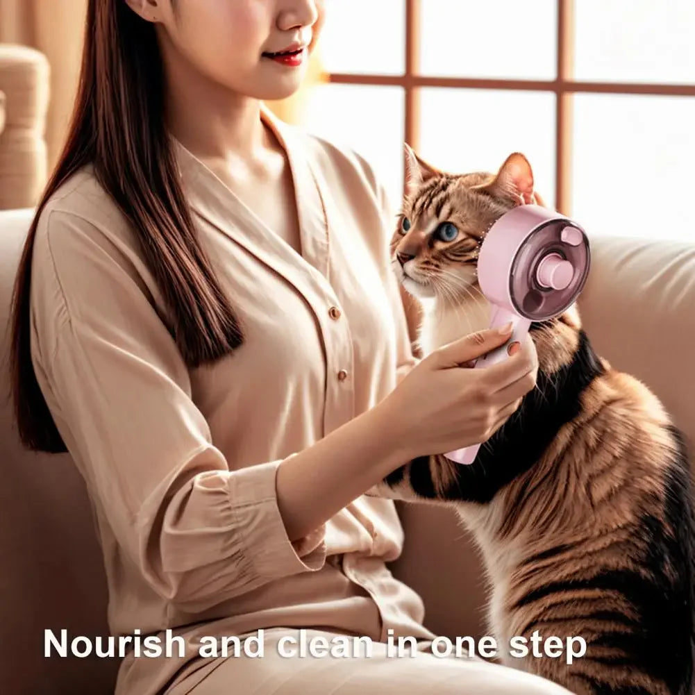 Spray Brush for Shedding Hair Removal Pet Dog Cat with Steam