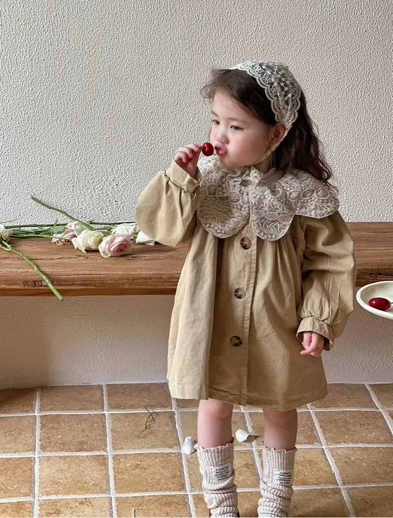 Coat Girl Windbreaker Autumn New Children Clothing