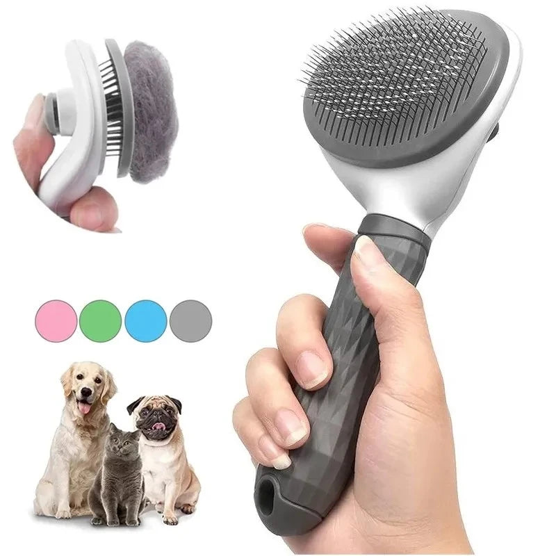 Dog & Cat Self Clean Shedding Brush Hair Remover