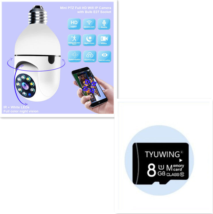 5GWiFi CAMERA 1080P Bulb 4X Zoom E27 Home Alarm Monitor