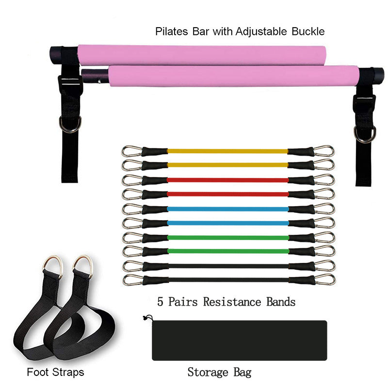 Fitness Yoga Pilates Bar Portable Gym Accessories Sport